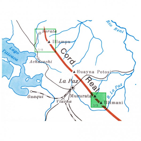 DAV - Cordillera Real, Süd (Illimani) 0/9 - Hiking map