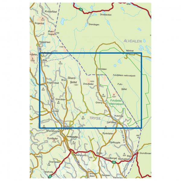 Nordeca - Wander-Outdoorkarte: Trysil Nord 1/50 - Wanderkarte