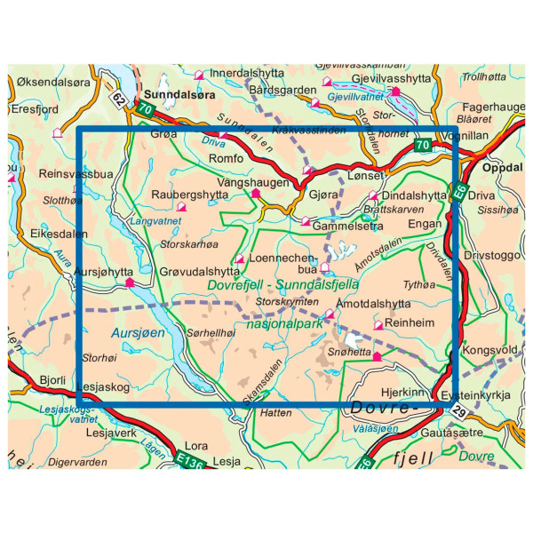 Nordeca - Dovrefjell Vest - Vandringskartor