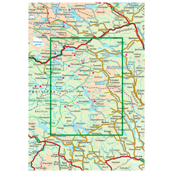 Nordeca - Hardangervidda Øst - Vandringskartor