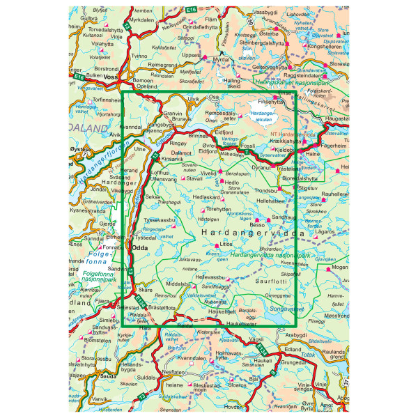 Nordeca - Hardangervidda Vest - Carta escursionistica