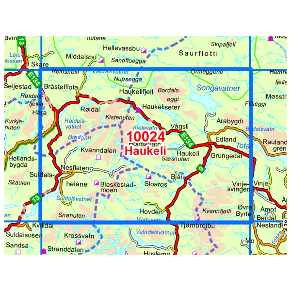 Nordeca - Haukeli - Carte de randonnée