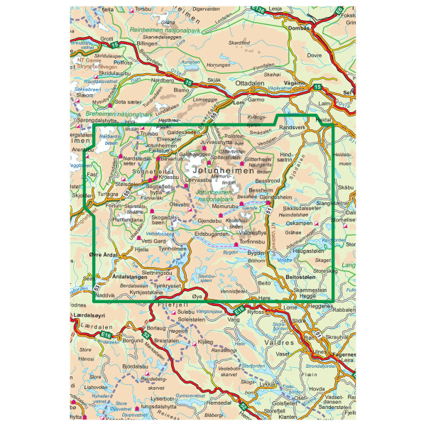 Nordeca - Jotunheimen - Hiking map