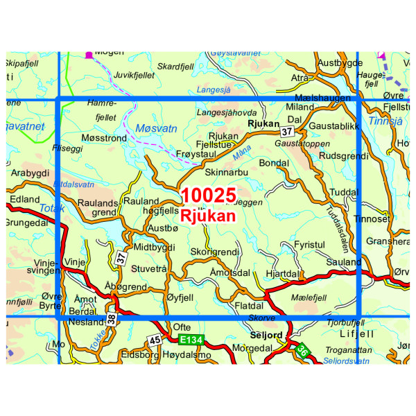 Nordeca - Rjukan - Carta escursionistica