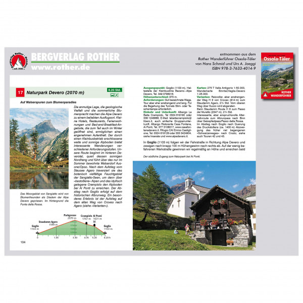 Bergverlag Rother - Ossola-Täler - Guías de senderismo