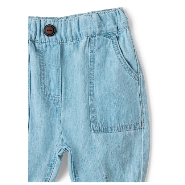 Sanetta - Pure Baby Girls LT 1 Trousers Denim - Vrijetijdsbroek