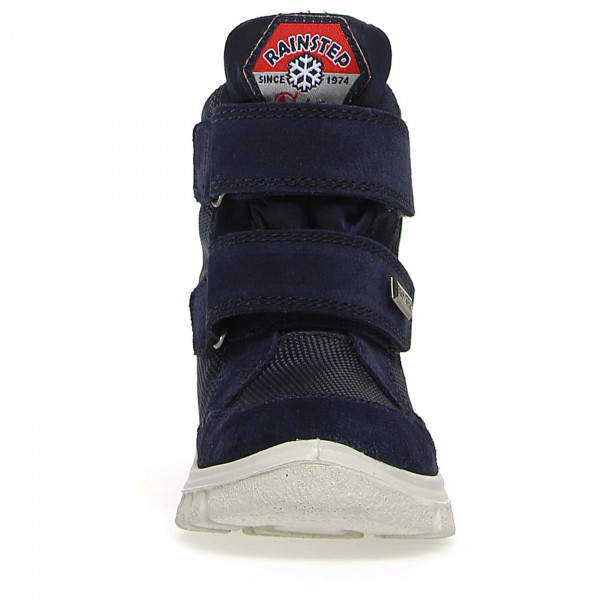 Naturino veter bumper lederen sneakers Gabby navy blauw