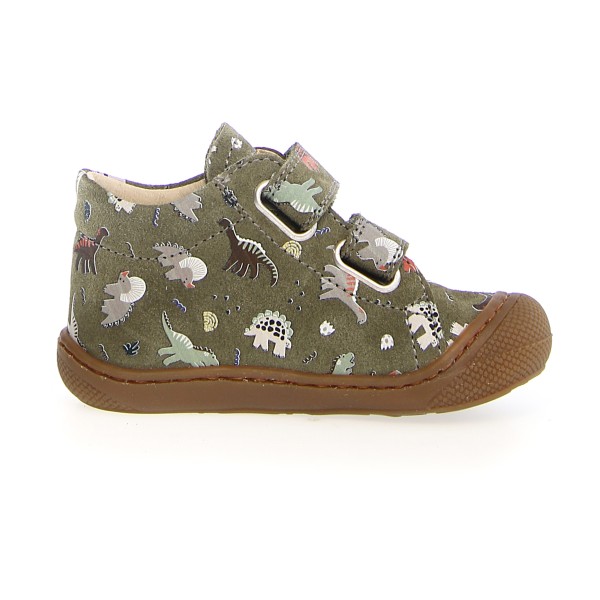 Scarpe Primi Passi In Suede Con Stampa Pony Rosa-Platino