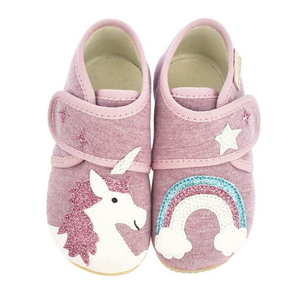 Living Kitzbühel - Kid's Baby Hook-and-Loop - Unicorn & Rainbow - Slippers