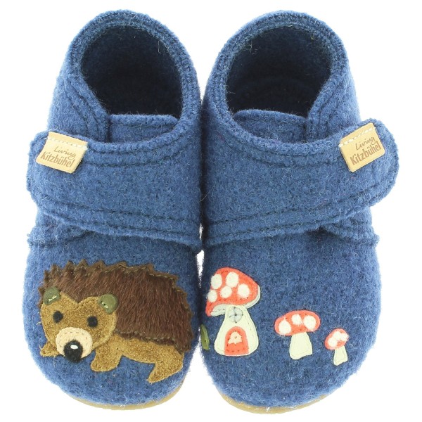 Living Kitzbühel - Baby's Hook-and-Loop Shoes - Hedgehog and Mushroom - Zapatillas de estar por casa