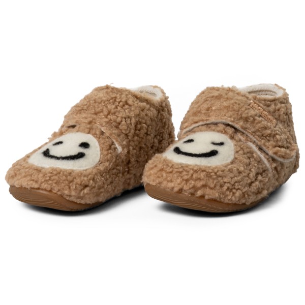 Living Kitzbühel - Kids' Smiley Plush Hook-and-Loop Shoes - House slippers