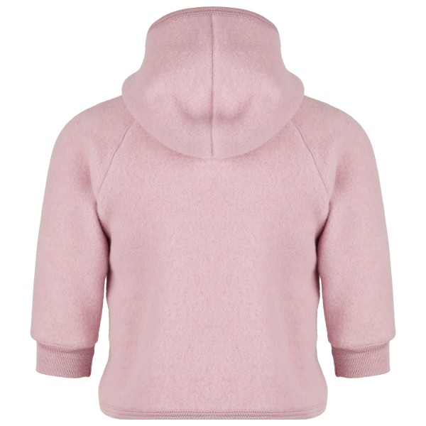 Engel - Children's Hooded Jacket with Wooden Buttons - Uldjakke