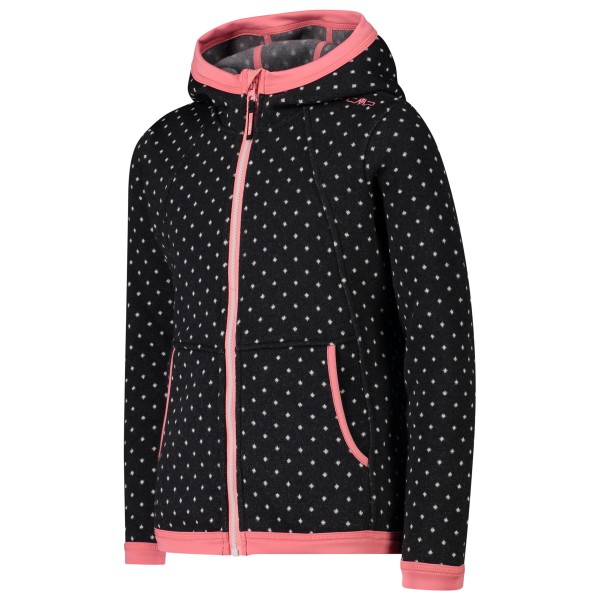 CMP - Girl's Jacket Fix Hood Jacquard Knitted 33H1845 - Fleecevest
