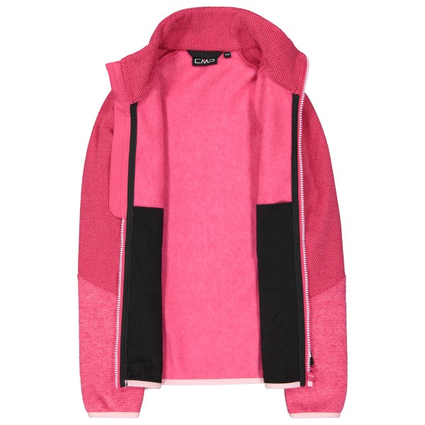 CMP - Girl's Jacket Jacquard Knitted Stripes - Forro polar