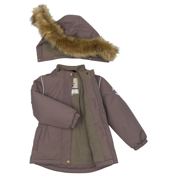 Mikk-Line - Kid's Winter Jacket Waist Solid with Fake Fur - Winterjas