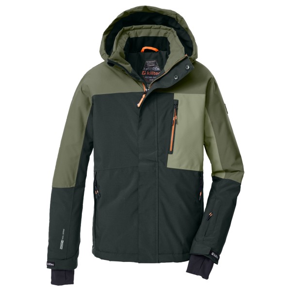 killtec jongens Ski-jack/gewatteerd ski-jack met capuchon en sneeuwvanger KSW 382 BYS QLTD JCKT, lime, 164, 42453-000