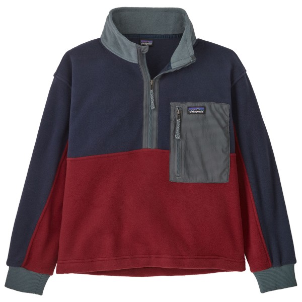 sweat polaire col zippé noir et rouge