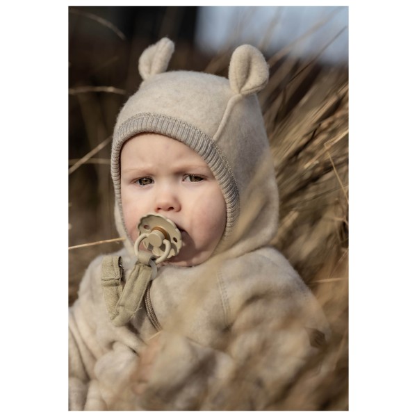 Mikk-Line - Wool Baby Suit with Ears - Kedeldragt