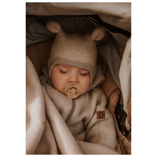 Mikk-Line - Wool Baby Suit with Ears - Kedeldragt