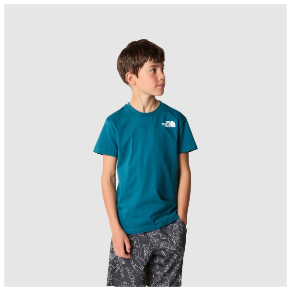 The North Face - Boy's S/S Redbox Tee with Back Box Graphic - Camiseta de manga corta