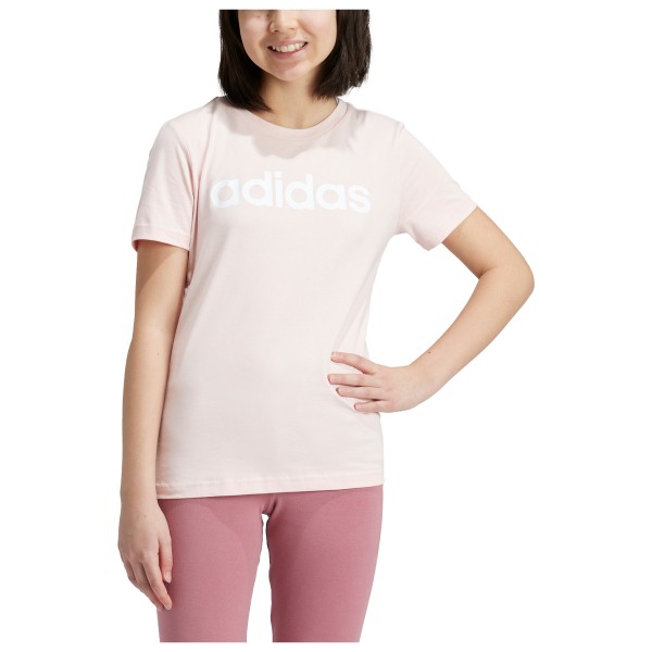 adidas - Girl's Essentials Linear Logo Cotton Slim Fit Tee - Camiseta de manga corta