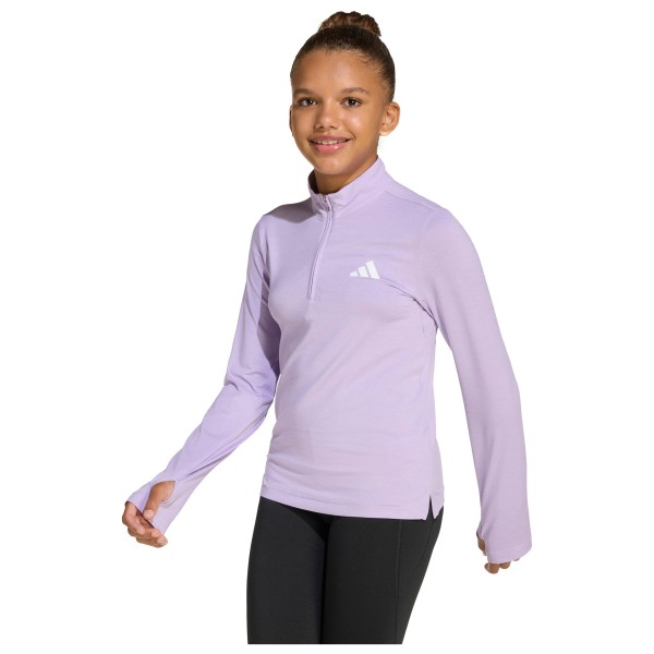 adidas - Girl's Goto PZ 1/4 Zip Longsleeve Tee - Camiseta funcional