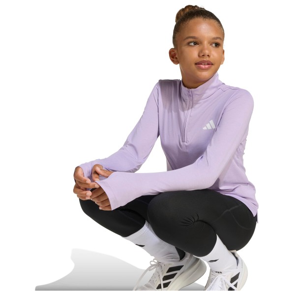 adidas - Girl's Goto PZ 1/4 Zip Longsleeve Tee - Camiseta funcional