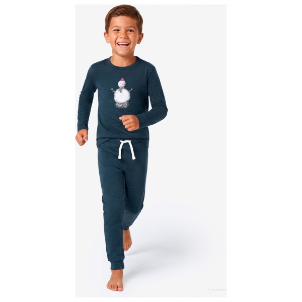 super.natural - Kid's Snowman L/S - Merino longsleeve