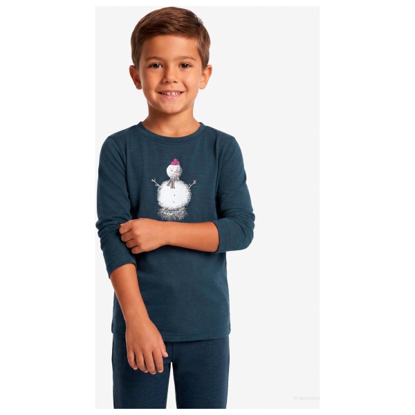 super.natural - Kid's Snowman L/S - Merinolongsleeve
