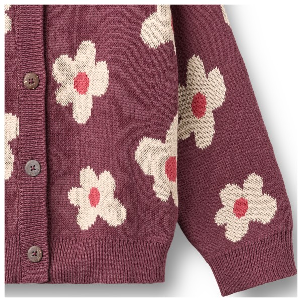 WHEAT - Kid's Jacquard Cardigan Alvilda - Cardigan