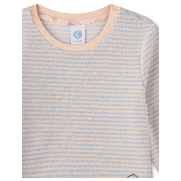 Sanetta - Girl Kid's Pyjama Long Stripe Motiv San Pure - Ondergoed