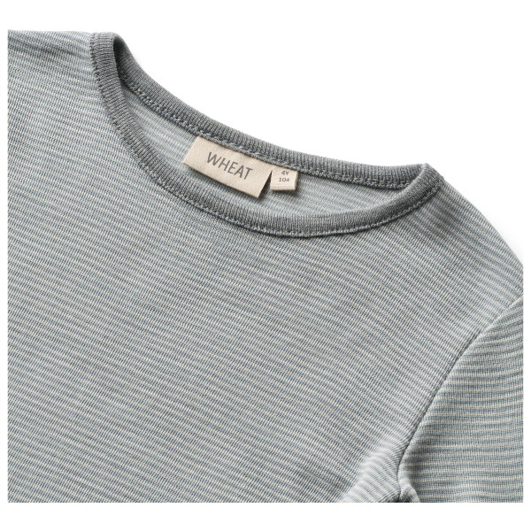 WHEAT - Kid's Gestreiftes Langarm-Shirt aus Merinowolle - Merino-ondergoed