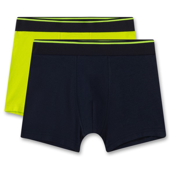 Sanetta Jungen-Hipshorts 2er-Pack – Grau Mit Autos & Dunkelblau, Bio-Baumwolle, Nachhaltig