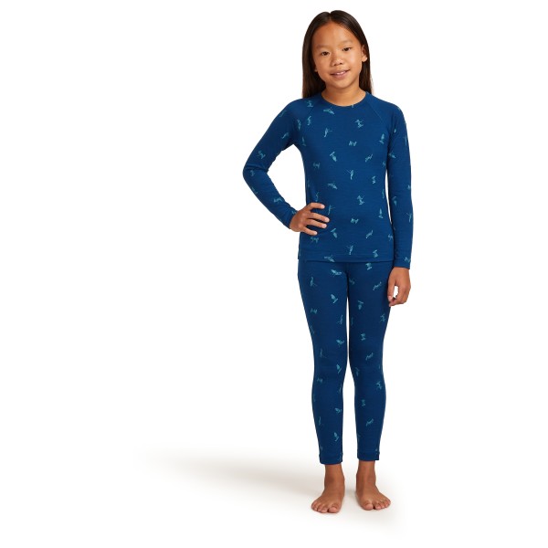 Icebreaker - Kid's Merino 200 Oasis L/S Crewe Snow Day - Merinowollen ondergoed