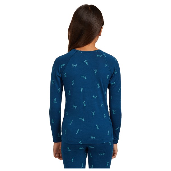 Icebreaker - Kid's Merino 200 Oasis L/S Crewe Snow Day - Merinowollen ondergoed