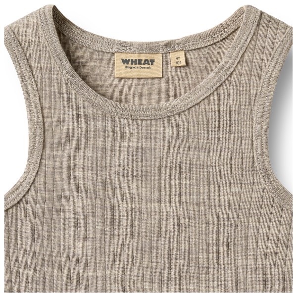 WHEAT - Kid's Wool Silk Singlet Iggy - Merino base layer
