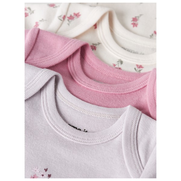 Name it - Kid's Body S/S Flower 3-Pack - Everyday base layer