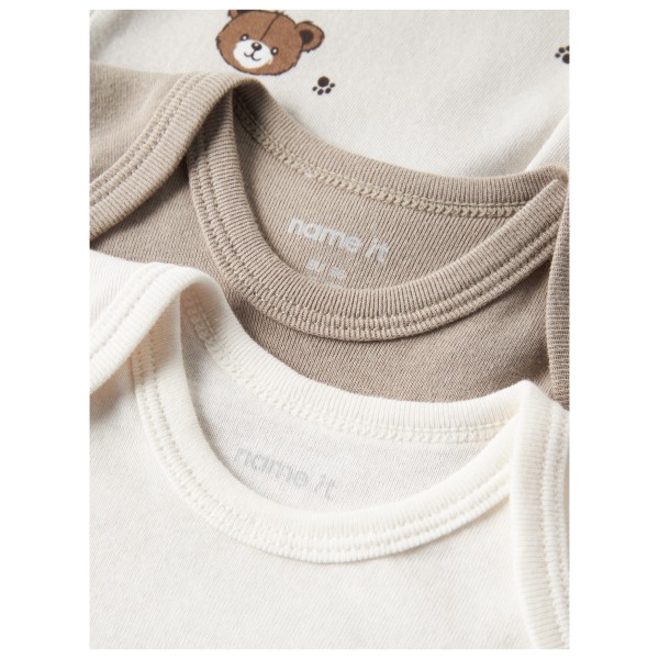Name it - Kid's Body S/S Pumice Bear 3-Pack - Hverdagsundertøj