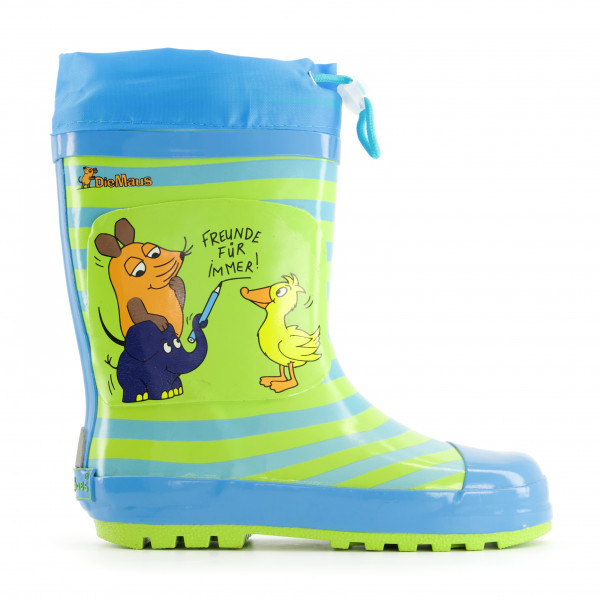 Playshoes Wellies Rain Boot Stars Unisex Child, Natural Rubber Mid-High Shaft Rubber Boots, Trendy Unisex Rain Boots with Reflectors, Star Pattern, Blau 7, 24 EU