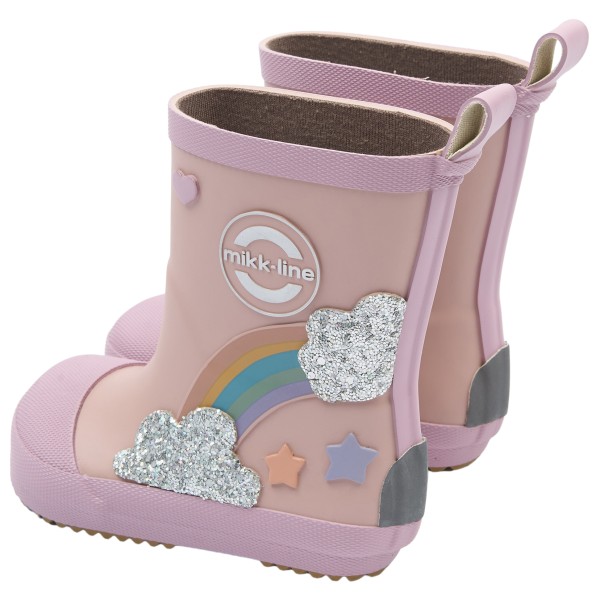 Mikk-Line - Kid's Wellies Rainbow Patch Barefoot - Gummistiefel