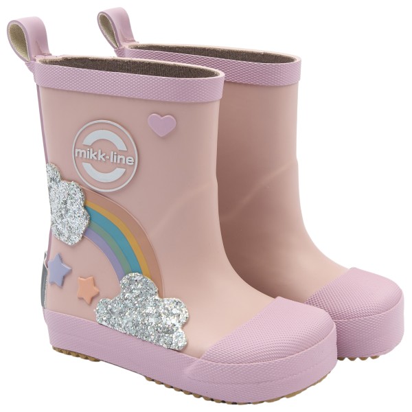 Mikk-Line - Kid's Wellies Rainbow Patch Barefoot - Gummistøvler