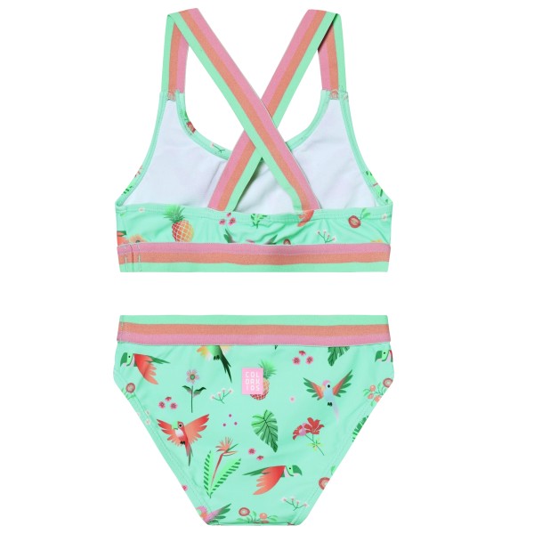 Color Kids - Kid's Bikini with Contrast Straps AOP - Bikini