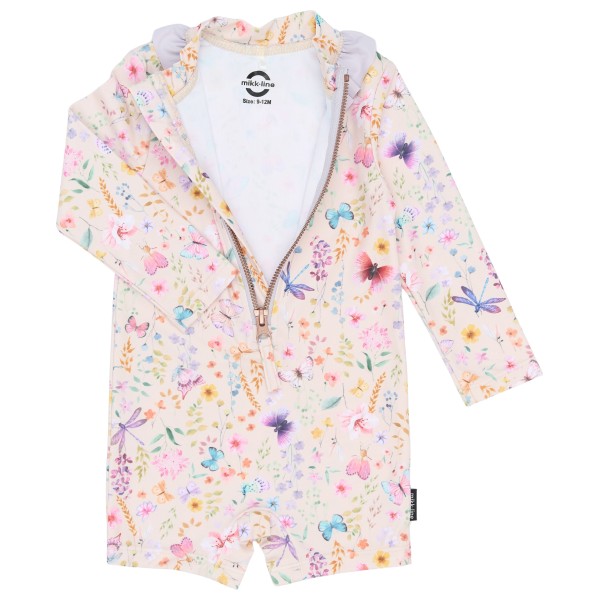 Mikk-Line - Kid's Swim Suit L/S UV Frill AOP - Lycra