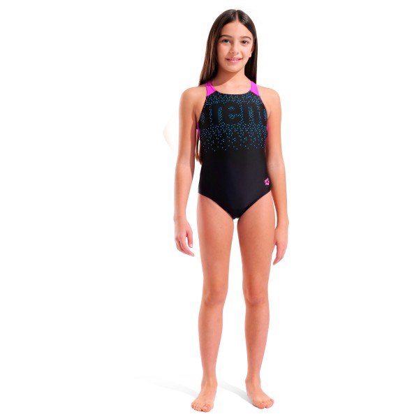 Arena - Girl's Painterly Swimsuit V Back - Badeanzug