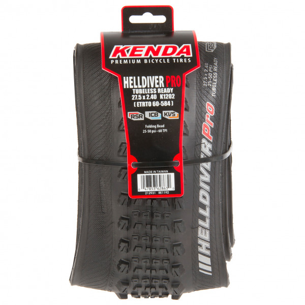 Kenda - Helldiver Pro 27.5'' (60-584) TLR AGC Foldable - Neumático de bicicleta