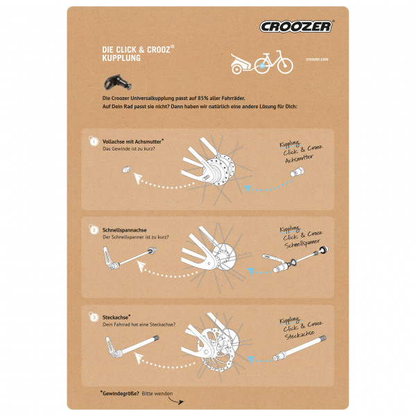 Croozer - Kid Plus for 2 Click & Crooz - Cykelvagnar