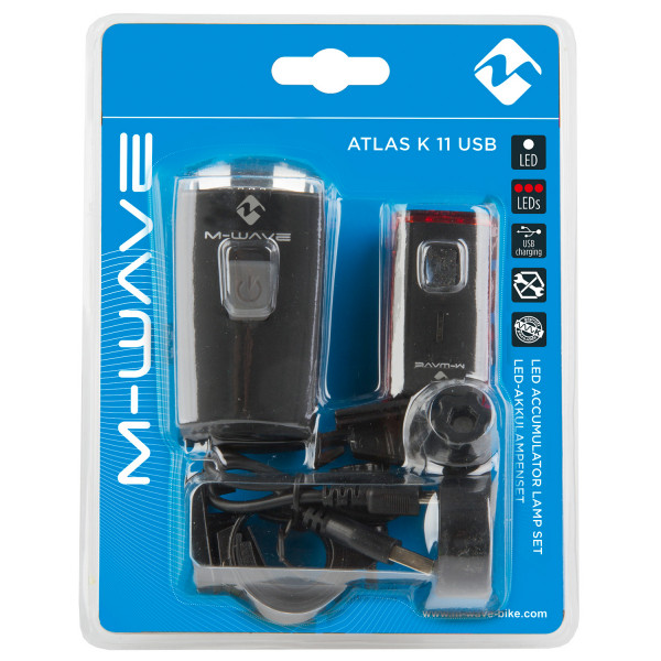 M-Wave - Atlas K 11 USB Set - Cykellampor, set