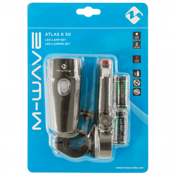 M-Wave - Atlas K 50 Set - Set fanali bicicletta