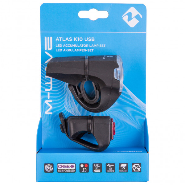 M-Wave - Atlas K10 USB Set - Velolampen-Set
