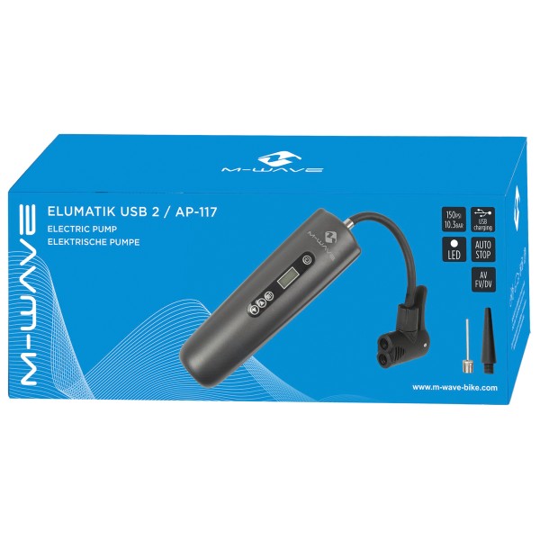 M-Wave - Elumatik USB 2 Akku-Minipumpe - Minibomba